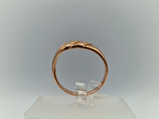 Zelta gredzens ar cirkoniju, 2.12 g, izm. 16