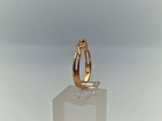 Zelta gredzens ar cirkoniju, 2.2 g, izm. 18.5