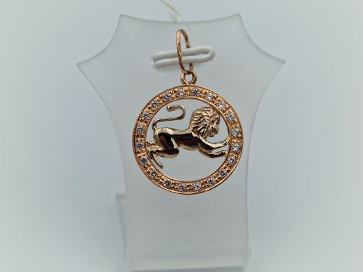 Zelta kulons ar cirkoniju, 2.35 g
