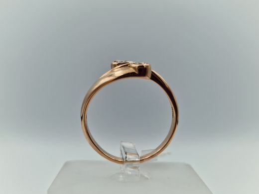 Zelta gredzens ar cirkoniju, 3.39 g, izm. 19