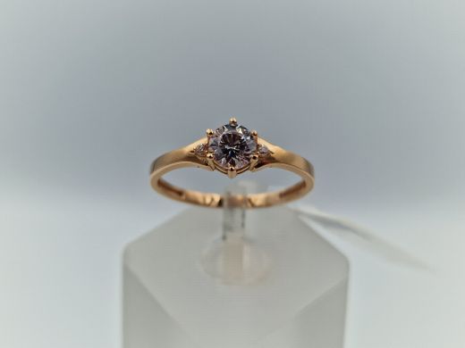 Zelta gredzens ar cirkoniju, 1.82 g, izm. 20.5