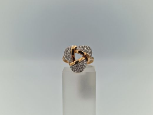 Zelta gredzens ar cirkoniju, 2.72 g, izm. 17