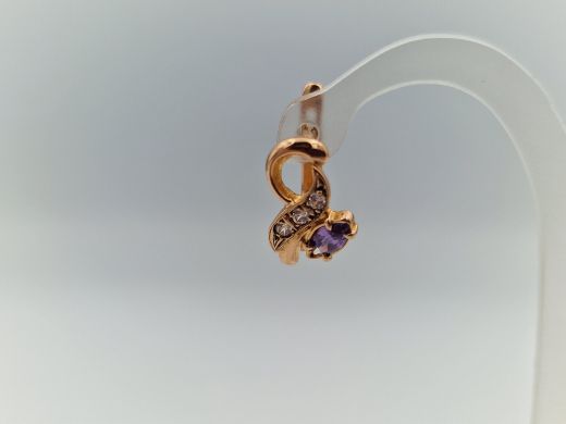 Zelta auskari ar cirkoniju, 2.49 g