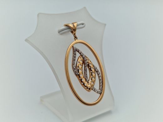 Zelta kulons ar cirkoniju, 1.87 g