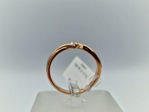 Zelta gredzens ar briljantu, 2.4 g, izm. 16.5