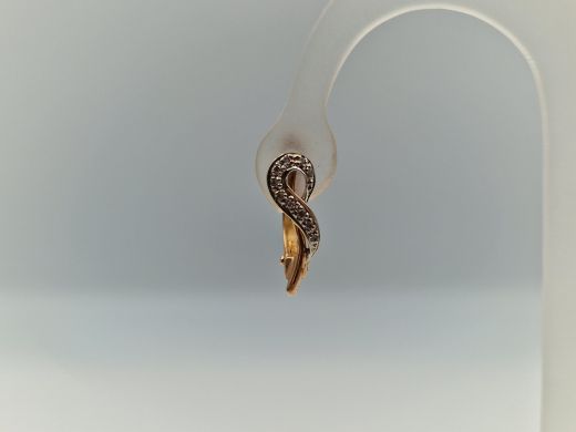 Zelta auskari ar briljantiem, 2.69 g