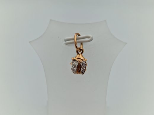 Золотой кулон с цирконом, 0.6 г