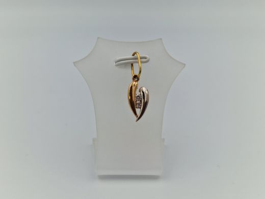 Zelta kulons ar cirkoniju, 0.86 g