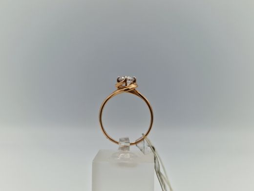 Zelta gredzens ar cirkoniju, 1.6 g, izm. 17