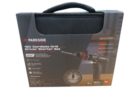 PARKSIDE 18V Cordless Drill Driver Starter Set 