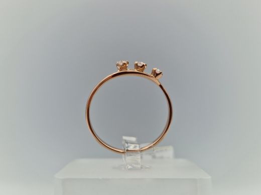 Золотое кольцо с цирконом, 1.78 г, разм. 17.5