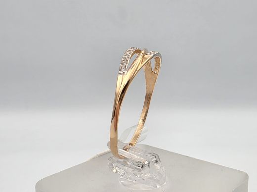 Zelta gredzens ar cirkoniju, 1.11 g, izm. 20