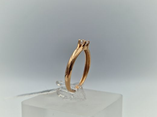 Zelta gredzens ar cirkoniju, 1.17 g, izm. 16.5