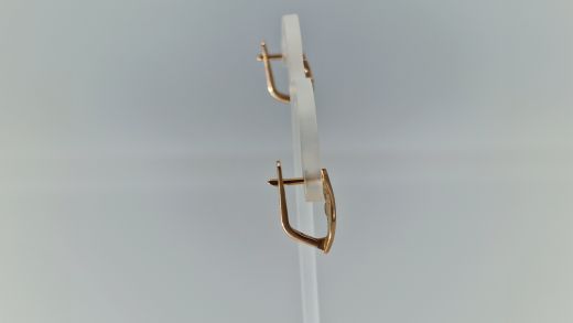 Zelta auskari ar cirkoniju, 2.38 g