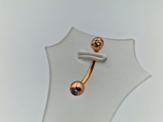 Zelta kulons ar cirkoniju, 1.22 g