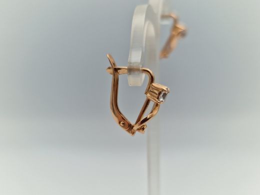 Zelta auskari ar cirkoniju, 2.68 g