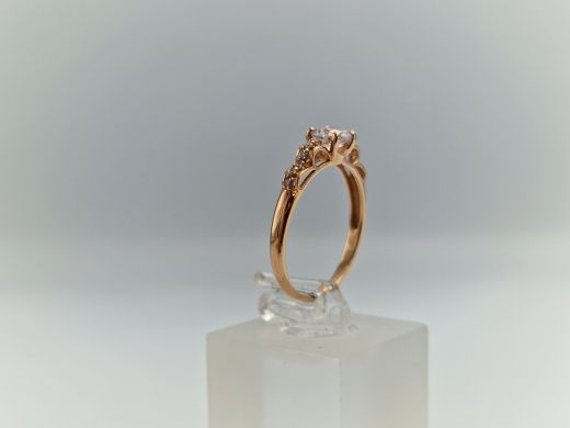 Zelta gredzens ar cirkoniju, 1.43 g, izm. 16.5