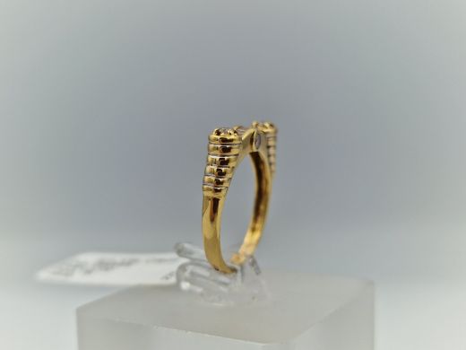 Zelta gredzens ar cirkoniju, 3.1 g, izm. 15