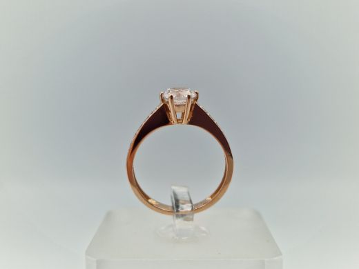 Zelta gredzens ar cirkoniju, 2.13 g, izm. 16