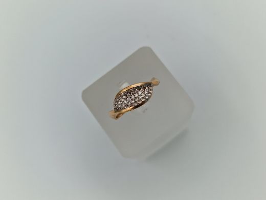 Zelta gredzens ar cirkoniju, 2.12 g, izm. 17