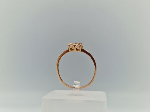 Zelta gredzens ar cirkoniju, 1.85 g, izm. 19.5