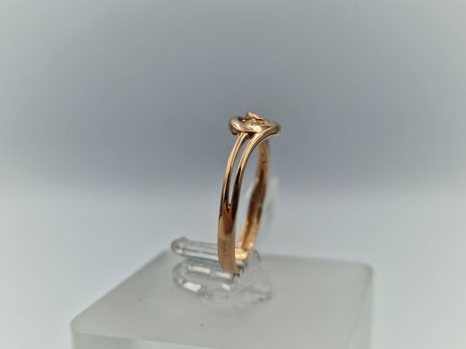 Zelta gredzens ar cirkoniju, 1.43 g, izm. 16