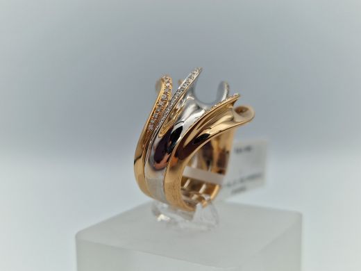 Zelta gredzens ar briljantu, 14.56 g, izm. 16.5