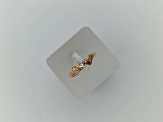 Zelta gredzens ar cirkoniju, 1.42 g, izm. 15.5