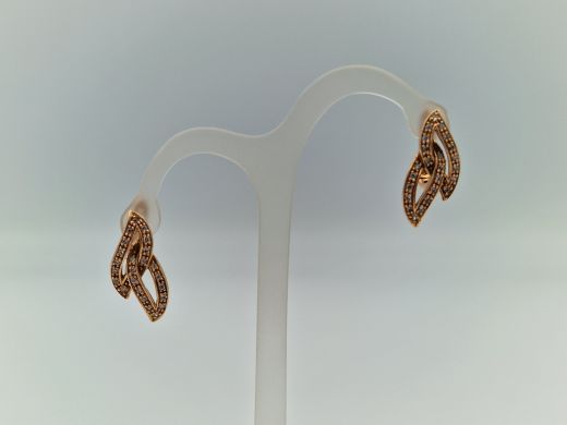 Zelta auskari ar cirkoniju, 3.68 g