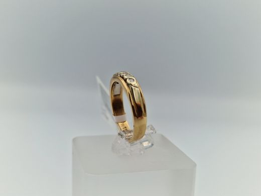 Zelta gredzens ar briljantiem, 2.94 g, izm. 16.5