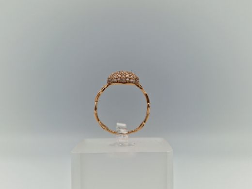 Zelta gredzens ar cirkoniju, 1.77 g, izm. 17