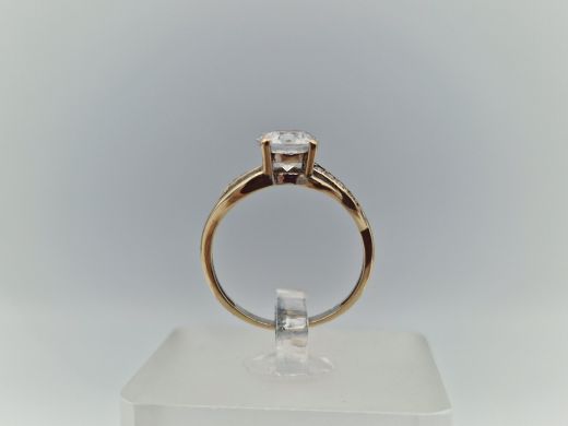 Zelta gredzens ar cirkoniju, 1.57 g, izm. 15.5