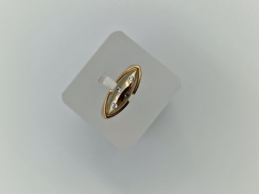 Zelta gredzens ar cirkoniju, 3.76 g, izm. 16.5