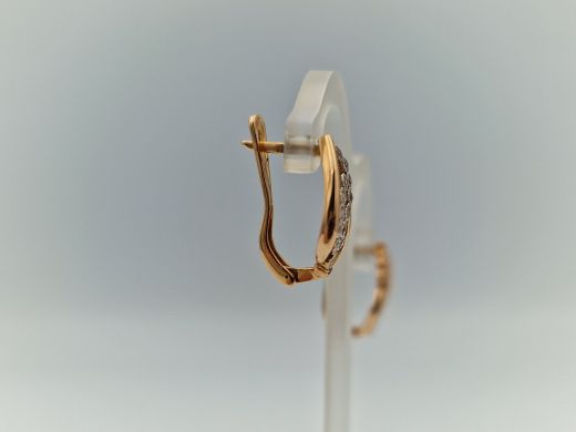 Zelta auskari ar cirkoniju, 2.43 g