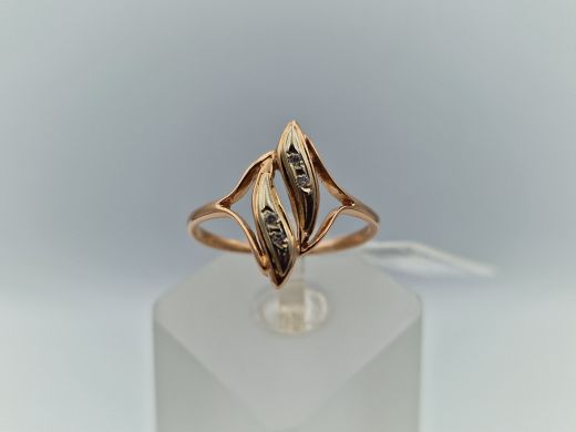 Zelta gredzens ar cirkoniju, 2.33 g, izm. 19