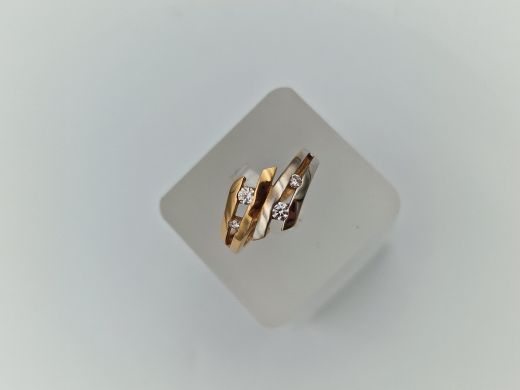 Zelta gredzens ar cirkoniju, 3.05 g, izm. 16