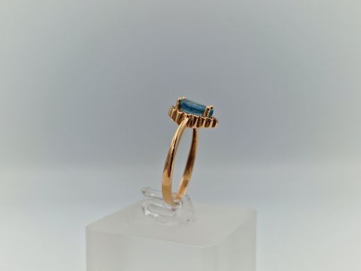 Zelta gredzens ar cirkoniju, 2.07 g, izm. 18