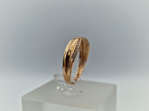 Zelta gredzens ar cirkoniju, 1.58 g, izm. 17