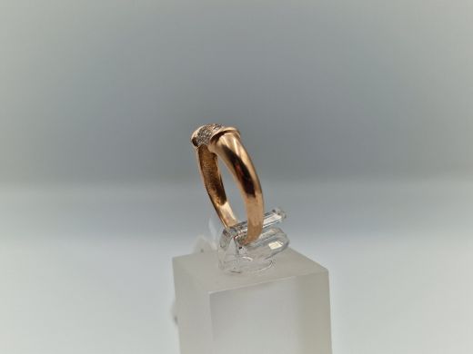 Zelta gredzens ar cirkoniju, 2.45 g, izm. 16.5