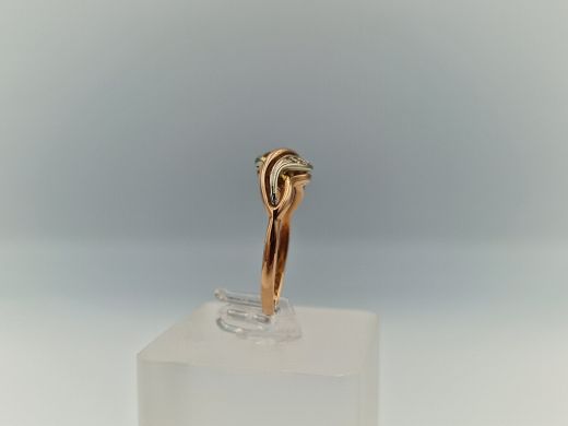 Zelta gredzens ar cirkoniju, 2.74 g, izm. 18