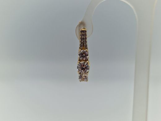 Zelta auskari ar cirkoniju, 3.98 g