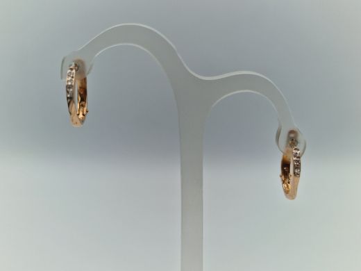 Zelta auskari ar cirkoniju, 1.75 g