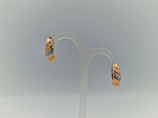 Zelta auskari ar cirkoniju, 2.75 g