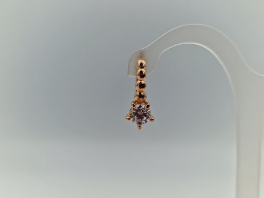 Zelta auskari ar cirkoniju, 2.21 g