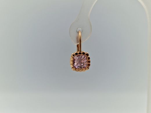 Zelta auskari ar ametistu, 2.13 g