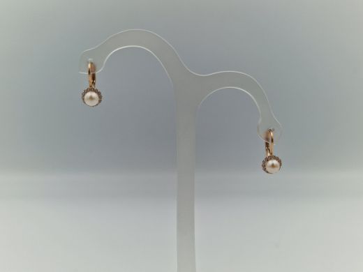 Zelta auskari ar cirkoniju, 2.05 g