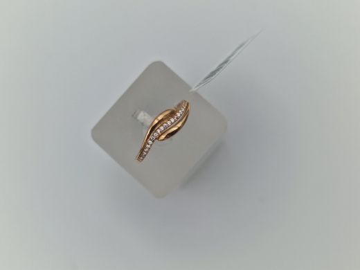 Zelta gredzens ar cirkoniju, 1.71 g, izm. 18.5