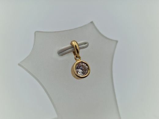 Zelta kulons ar cirkoniju, 0.84 g