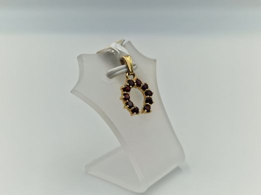 Золотой кулон с гранатом, 1.34 г