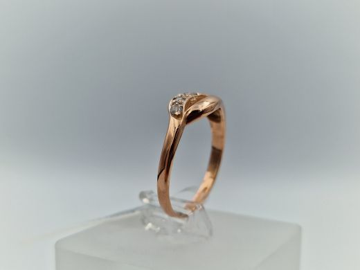 Zelta gredzens ar cirkoniju, 1.75 g, izm. 18